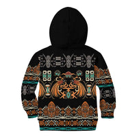 Black Batik Papua-inspired Pattern Kid Hoodie - Polynesian Pride