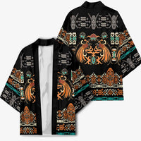 Black Batik Papua-inspired Pattern Kimono - Polynesian Pride