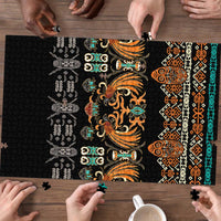 Black Batik Papua-inspired Pattern Puzzle LT9 - Polynesian Pride