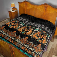 Black Batik Papua-inspired Pattern Quilt - Polynesian Pride