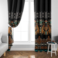 Black Batik Papua-inspired Pattern Window Curtain - Polynesian Pride