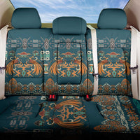 Dark Cyan Blue Batik Papua-inspired Pattern Back Car Seat Cover - Polynesian Pride