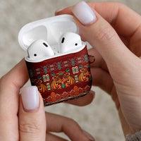 Oxblood Batik Papua-inspired Pattern AirPods Case - Polynesian Pride
