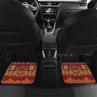 Oxblood Batik Papua-inspired Pattern Car Mats - Polynesian Pride