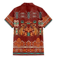 Oxblood Batik Papua-inspired Pattern Family Matching Mermaid Dress and Hawaiian Shirt - Polynesian Pride