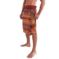 Oxblood Batik Papua-inspired Pattern Lavalava - Polynesian Pride