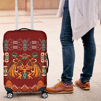 Oxblood Batik Papua-inspired Pattern Luggage Cover - Polynesian Pride