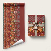 Oxblood Batik Papua-inspired Pattern Wrapping Paper - Polynesian Pride