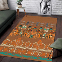 Terracotta Batik Papua-inspired Pattern Area Rug - Polynesian Pride