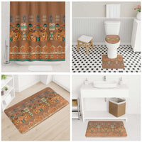 Terracotta Batik Papua-inspired Pattern Bathroom Set - Polynesian Pride