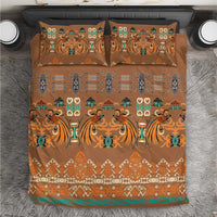 Terracotta Batik Papua-inspired Pattern Bedding Set - Polynesian Pride