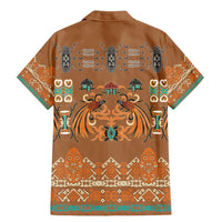 Terracotta Batik Papua-inspired Pattern Family Matching Mermaid Dress and Hawaiian Shirt - Polynesian Pride