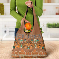 Terracotta Batik Papua-inspired Pattern Grocery Bag - Polynesian Pride