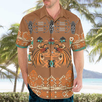 Terracotta Batik Papua-inspired Pattern Hawaiian Shirt - Polynesian Pride