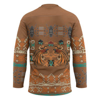 Terracotta Batik Papua-inspired Pattern Hockey Jersey - Polynesian Pride