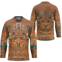 Terracotta Batik Papua-inspired Pattern Hockey Jersey - Polynesian Pride