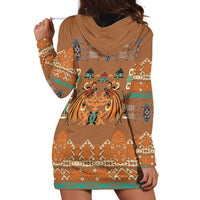 Terracotta Batik Papua-inspired Pattern Hoodie Dress - Polynesian Pride