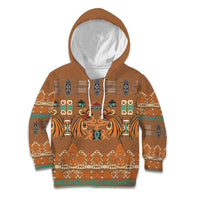 Terracotta Batik Papua-inspired Pattern Kid Hoodie - Polynesian Pride