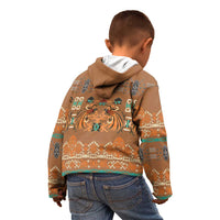 Terracotta Batik Papua-inspired Pattern Kid Hoodie - Polynesian Pride