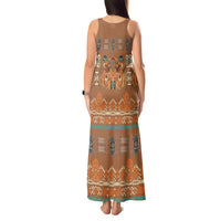 Terracotta Batik Papua-inspired Pattern Tank Maxi Dress - Polynesian Pride
