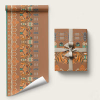 Terracotta Batik Papua-inspired Pattern Wrapping Paper - Polynesian Pride