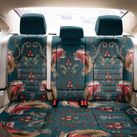 Dark Cyan Blue Bird of Batik Papua Back Car Seat Cover Exotic Natural Wealth of Papua - Polynesian Pride