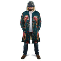 Dark Cyan Blue Bird of Batik Papua Cloak Exotic Natural Wealth of Papua - Polynesian Pride