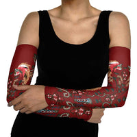 Oxblood Bird of Batik Papua Arm Sleeves Exotic Natural Wealth of Papua - Polynesian Pride