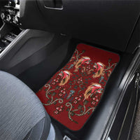 Oxblood Bird of Batik Papua Car Mats Exotic Natural Wealth of Papua - Polynesian Pride