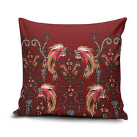 Oxblood Bird of Batik Papua Pillow Cover Exotic Natural Wealth of Papua - Polynesian Pride