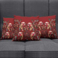 Oxblood Bird of Batik Papua Pillow Cover Exotic Natural Wealth of Papua - Polynesian Pride