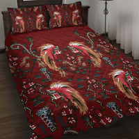 Oxblood Bird of Batik Papua Quilt Bed Set Exotic Natural Wealth of Papua - Polynesian Pride