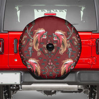 Oxblood Bird of Batik Papua Spare Tire Cover Exotic Natural Wealth of Papua - Polynesian Pride