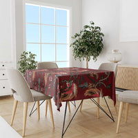 Oxblood Bird of Batik Papua Tablecloth Exotic Natural Wealth of Papua - Polynesian Pride