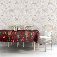 Oxblood Bird of Batik Papua Tablecloth Exotic Natural Wealth of Papua - Polynesian Pride