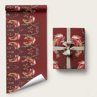 Oxblood Bird of Batik Papua Wrapping Paper Exotic Natural Wealth of Papua - Polynesian Pride