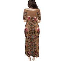 Terracotta Bird of Batik Papua Family Matching Puletasi and Hawaiian Shirt Exotic Natural Wealth of Papua - Polynesian Pride