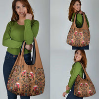 Terracotta Bird of Batik Papua Grocery Bag Exotic Natural Wealth of Papua - Polynesian Pride