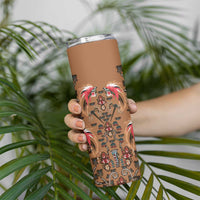 Terracotta Bird of Batik Papua Skinny Tumbler Exotic Natural Wealth of Papua - Polynesian Pride