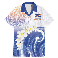 Marshall Islands Manit Day Family Matching Mermaid Dress and Hawaiian Shirt Plumeria and Polynesian Tribal