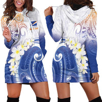 Marshall Islands Manit Day Hoodie Dress Plumeria and Polynesian Tribal