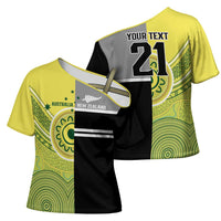 Custom Cricket AUNZ Spirit Cross Shoulder Shirt Aussie New Zealand Retro Edition LT9 - Polynesian Pride