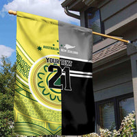 Custom Cricket AUNZ Spirit Garden Flag Aussie New Zealand Retro Edition - Polynesian Pride