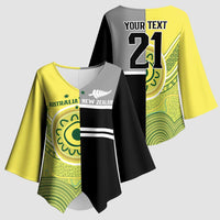 Custom Cricket AUNZ Spirit Kimono Sleeve Blouse Aussie New Zealand Retro Edition - Polynesian Pride