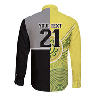 Custom Cricket AUNZ Spirit Long Sleeve Button Shirt Aussie New Zealand Retro Edition LT9 - Polynesian Pride