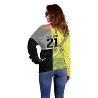 Custom Cricket AUNZ Spirit Off Shoulder Sweater Aussie New Zealand Retro Edition - Polynesian Pride