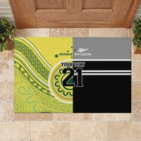 Custom Cricket AUNZ Spirit Rubber Doormat Aussie New Zealand Retro Edition LT9 Black - Polynesian Pride