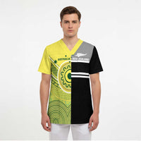 Custom Cricket AUNZ Spirit Scrub Top Aussie New Zealand Retro Edition - Polynesian Pride
