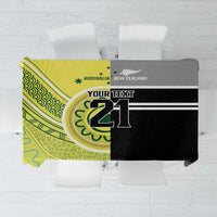 Custom Cricket AUNZ Spirit Tablecloth Aussie New Zealand Retro Edition - Polynesian Pride