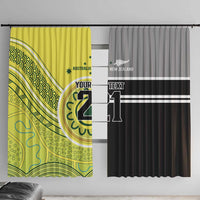 Custom Cricket AUNZ Spirit Window Curtain Aussie New Zealand Retro Edition - Polynesian Pride